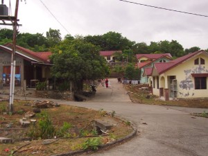 The so-called Kampung Jackie Chan, or more officially Kampung Persahabatan Indonesia-Tiongkok (Indonesia-Tiongkok Friendship Village), funded an built by Chinese charities and contractors